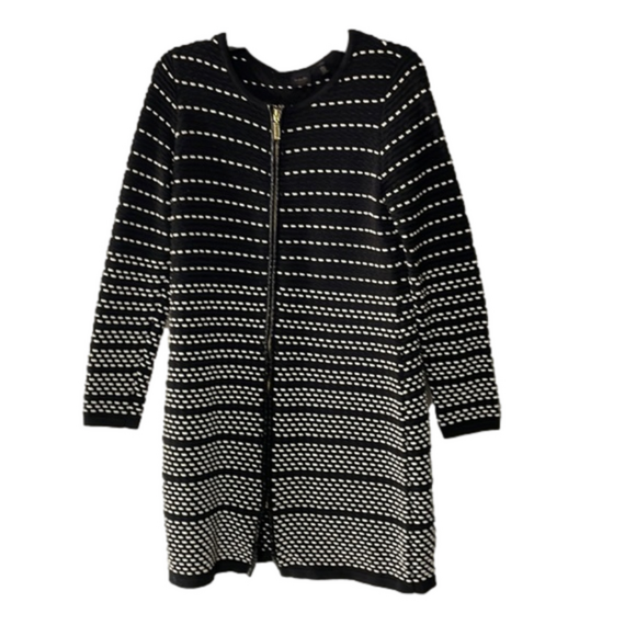 Women’s‎ Rafaela Studios zip up dress size small in a black and white pattern - Picture 1 of 6